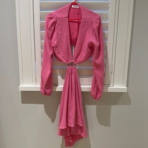 NWOT SHOWPO PINK CUTOUT DRESS